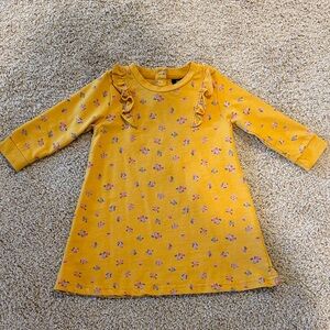 Sunny Yellow Floral Kids Dress